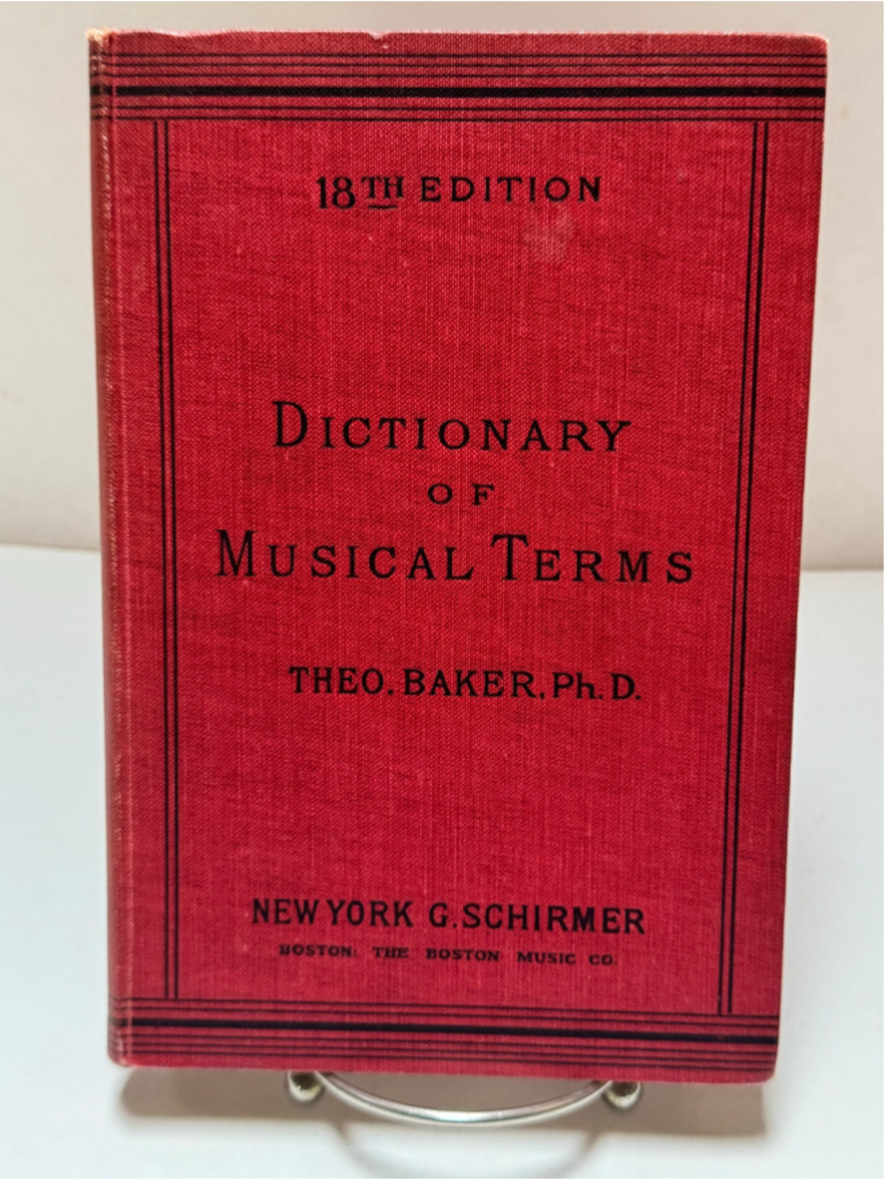 G. Schirmer Dictionary of Musical Terms 18th Edition (1895, Hardcover)